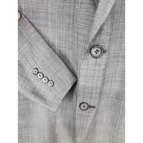 Gray Wool Cashmere Blend Sport Coat Academia Preppy Refined | Jos A Bank 46R - Picture 6 of 10